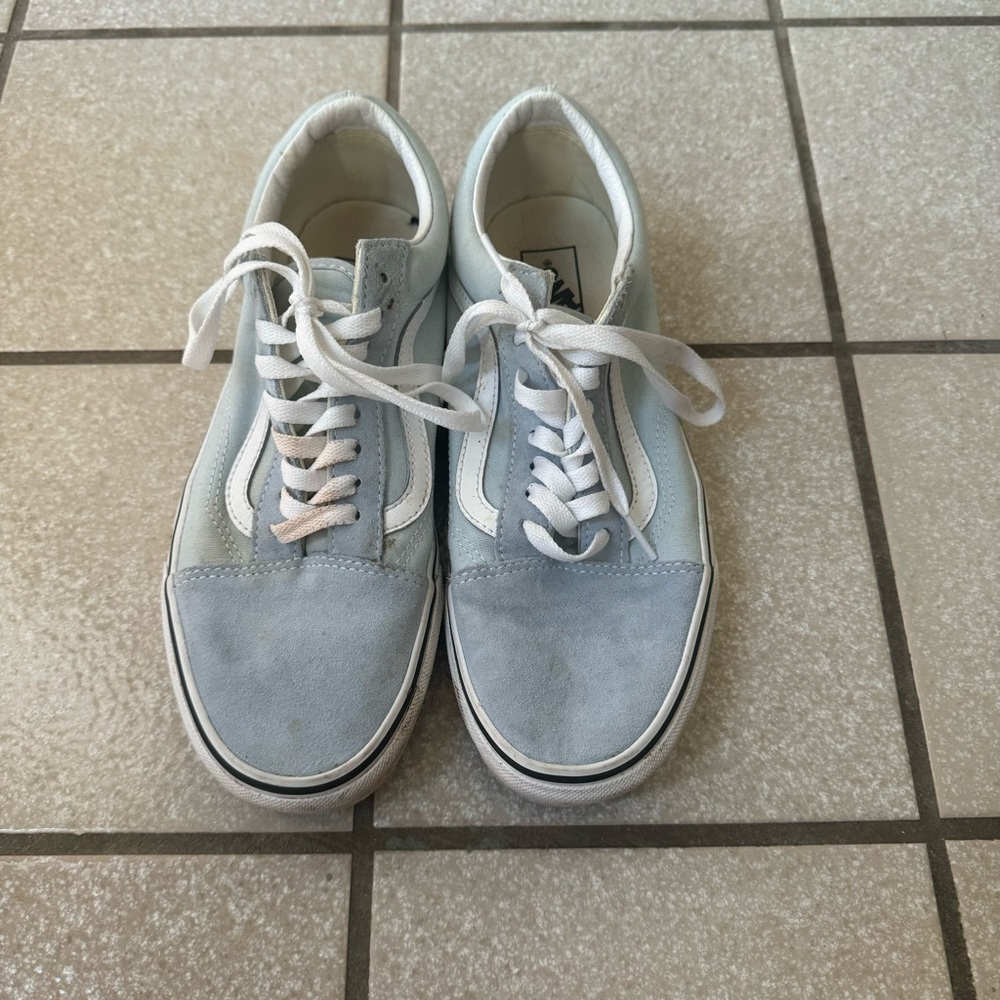 Light Blue and White Sneakers